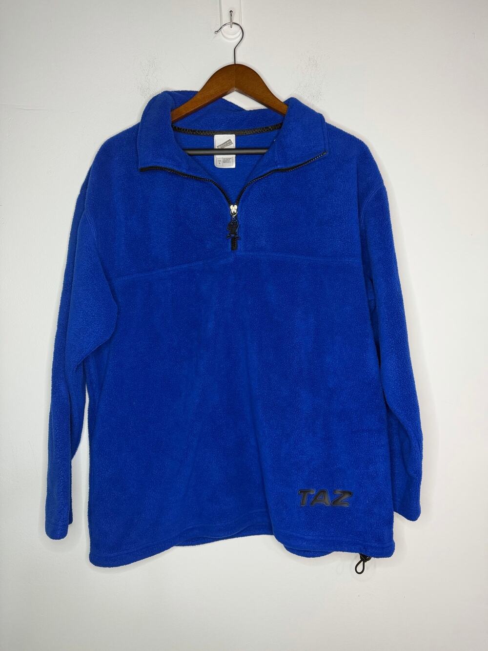 Vintage Taz Looney Tunes 1/4 Zip Fleece Men's Size Large Warner Bros Store 1999